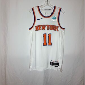 Nike New York Knicks #11 Jalen Brunson Authentic Jersey Sphere Patch Size 40